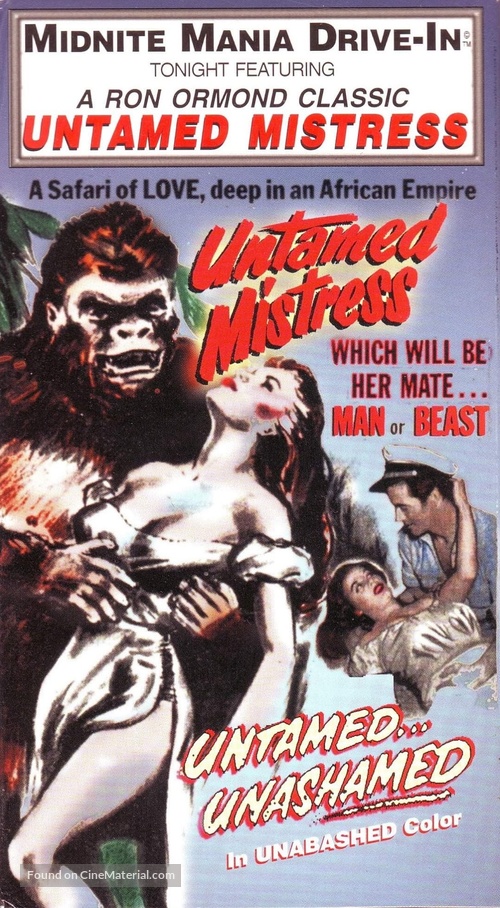 Untamed Mistress - VHS movie cover