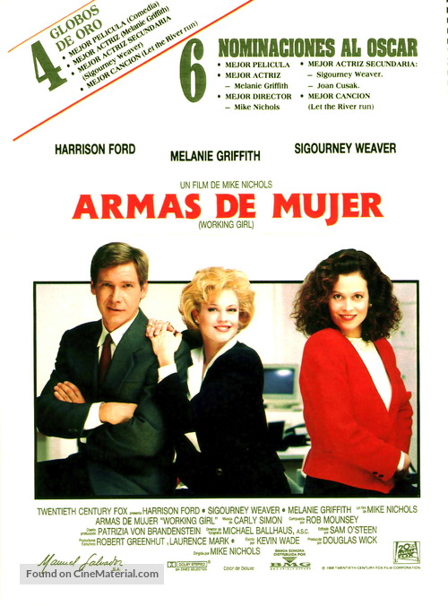 Working Girl - Spanish Movie Poster