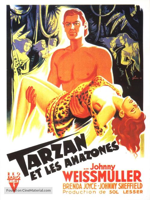 Tarzan and the Amazons - French Movie Poster