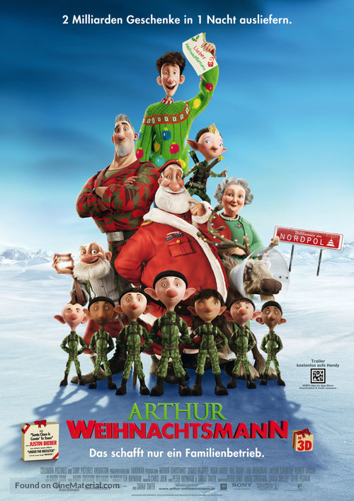 Arthur Christmas - German Movie Poster