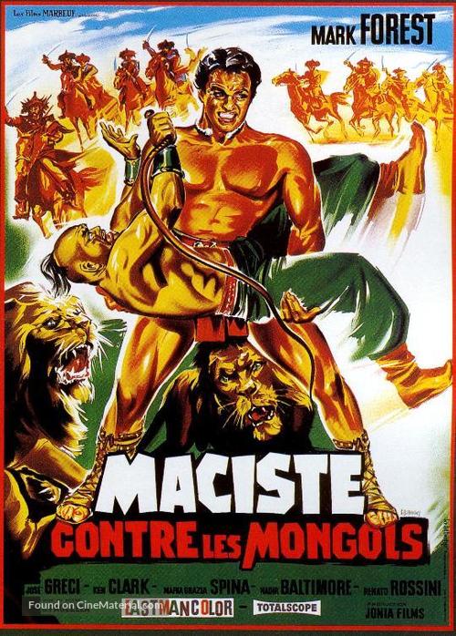Maciste contro i Mongoli - French Movie Poster