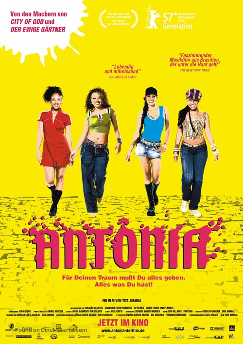 Ant&ocirc;nia - O Filme - German Movie Poster