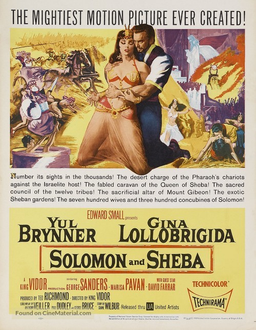 Solomon and Sheba - Movie Poster