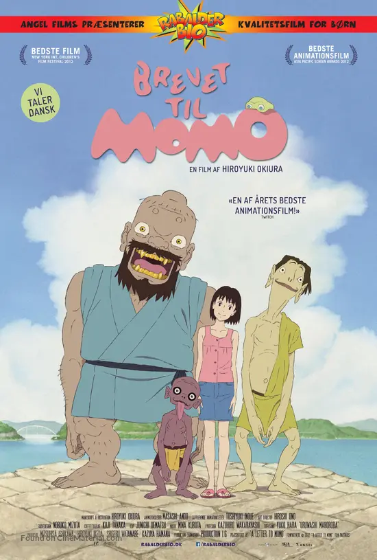 Momo E No Tegami 2012 Danish Movie Poster Momo E No Tegami 2012 Danish Movie Poster