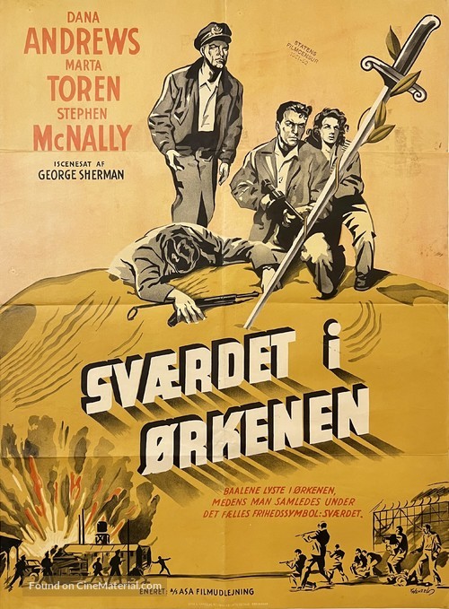 Sword in the Desert - Danish Movie Poster