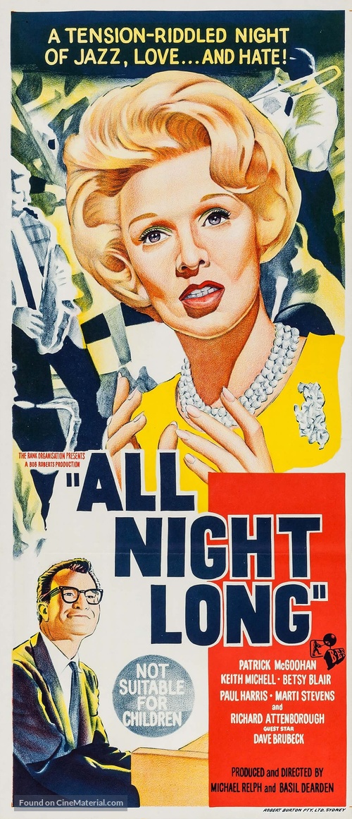 All Night Long - Australian Movie Poster