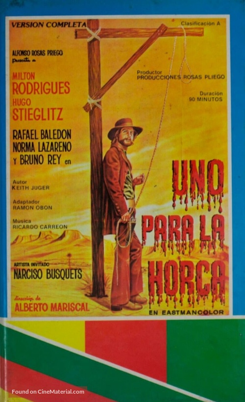 Uno para la horca - Mexican VHS movie cover