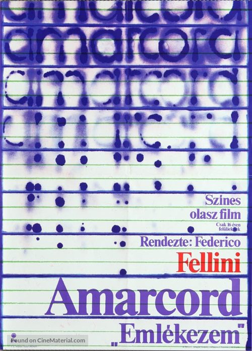 Amarcord - Hungarian Movie Poster