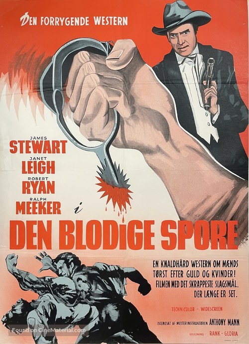 The Naked Spur - Danish Movie Poster