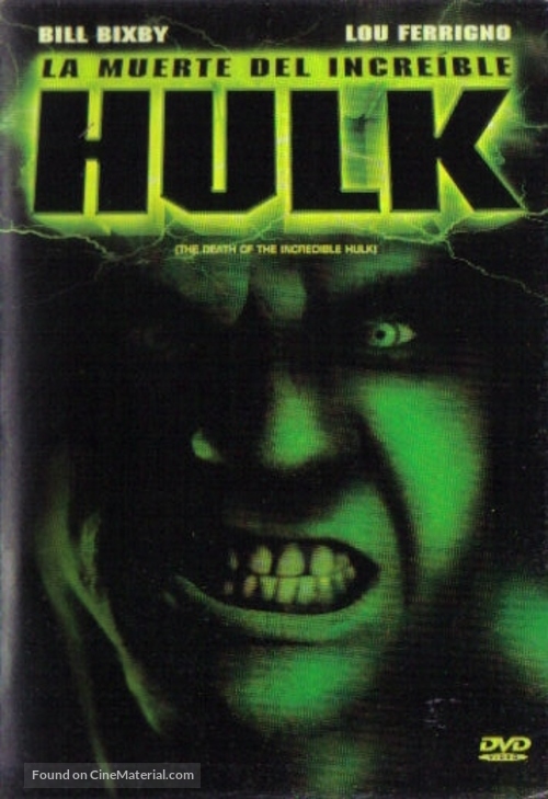 The Death of the Incredible Hulk - Mexican DVD movie cover