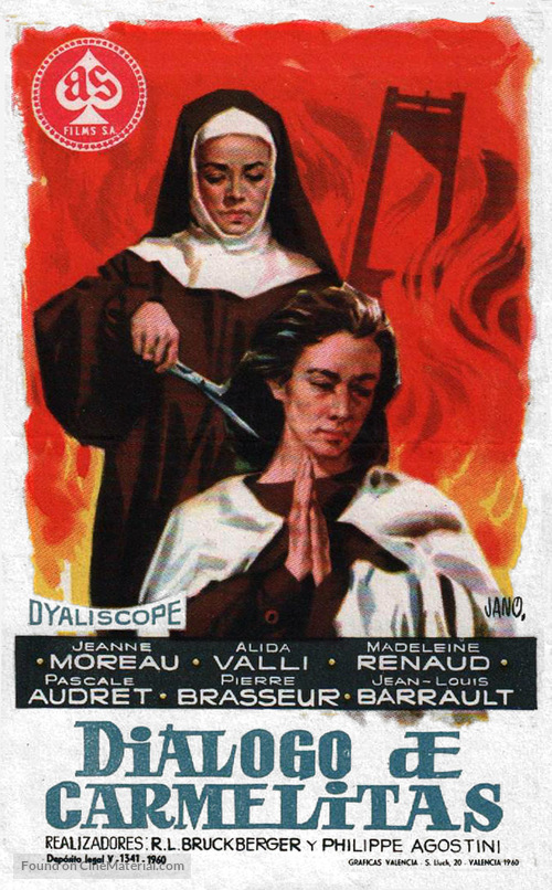 Le dialogue des Carm&eacute;lites - Spanish Movie Poster