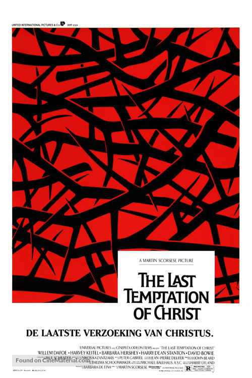 The Last Temptation of Christ - Belgian Movie Poster