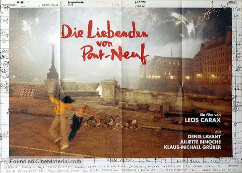 Les amants du Pont-Neuf - German Movie Poster