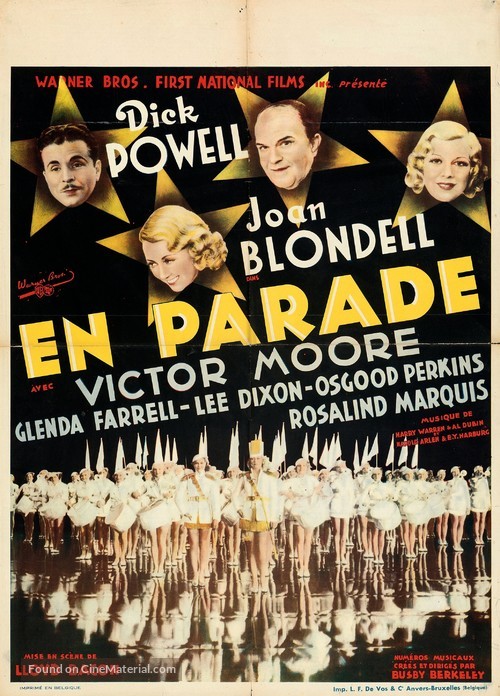 Gold Diggers of 1937 - Belgian Movie Poster