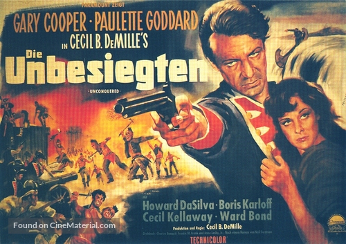Unconquered - German Movie Poster