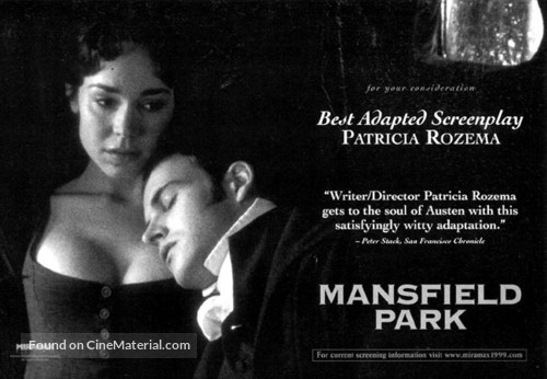 Mansfield Park - For your consideration movie poster