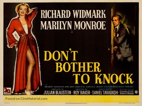 Don&#039;t Bother to Knock - British Movie Poster