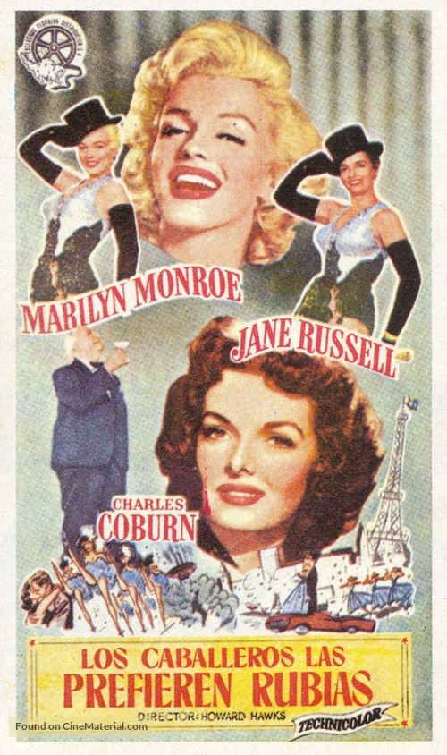 Gentlemen Prefer Blondes - Spanish Movie Poster