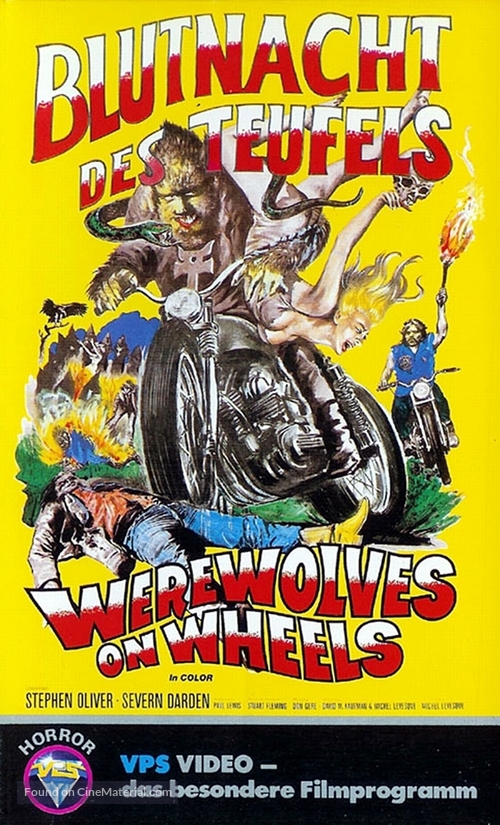 Werewolves on Wheels - German VHS movie cover