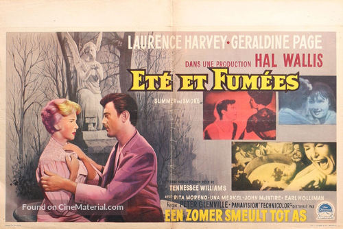 Summer and Smoke - Belgian Movie Poster