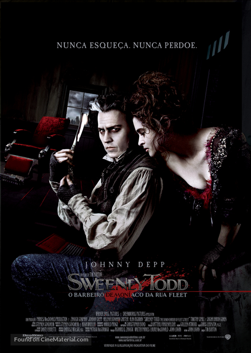 Sweeney Todd: The Demon Barber of Fleet Street - Brazilian Movie Poster