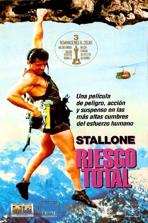 Cliffhanger - Argentinian VHS movie cover