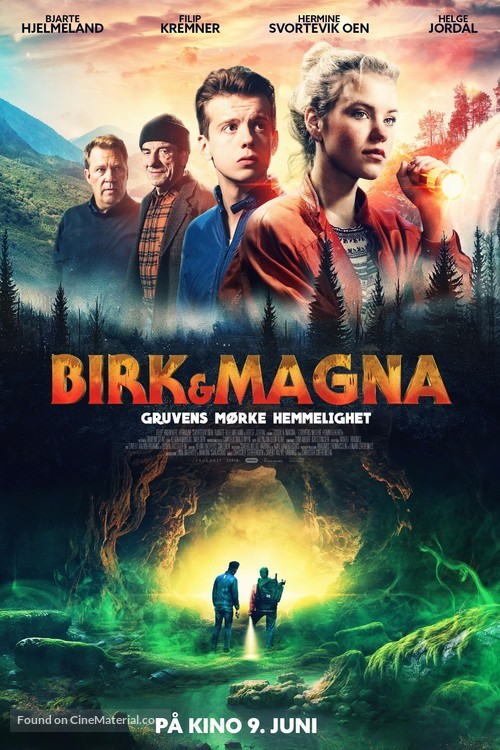 Birk &amp; Magna - Gruvens m&oslash;rke hemmelighet - Norwegian Movie Poster