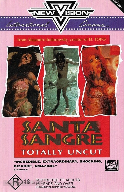 Santa sangre - Australian VHS movie cover