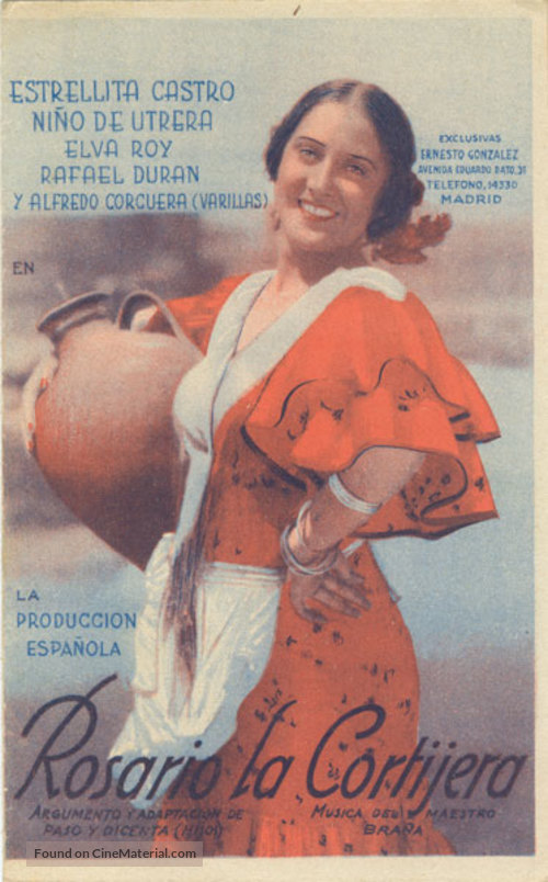 Rosario la cortijera - Spanish Movie Poster