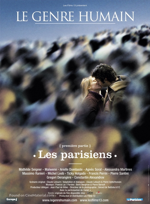 Genre humain - 1&egrave;re partie: Les parisiens, Le - French poster