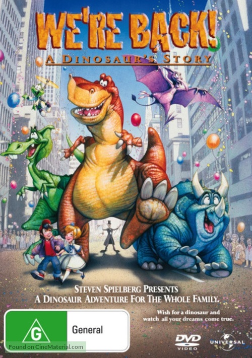 We&#039;re Back! A Dinosaur&#039;s Story - Australian DVD movie cover