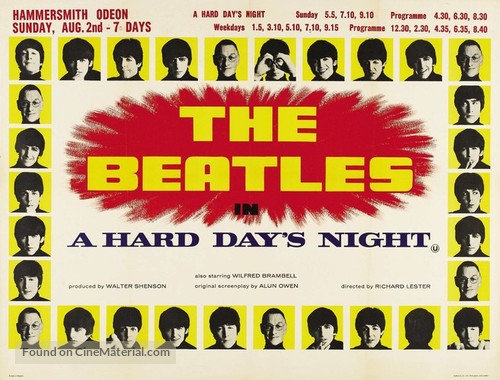A Hard Day&#039;s Night - British Movie Poster