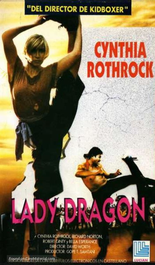 Lady Dragon - Spanish VHS movie cover