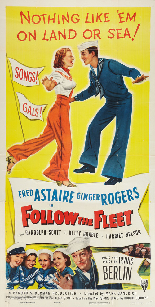 Follow the Fleet - Re-release movie poster