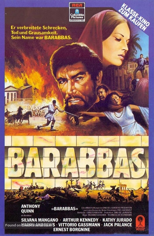 Barabbas - German VHS movie cover