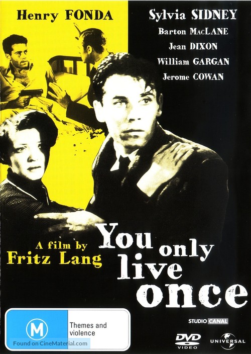 You Only Live Once - Australian DVD movie cover