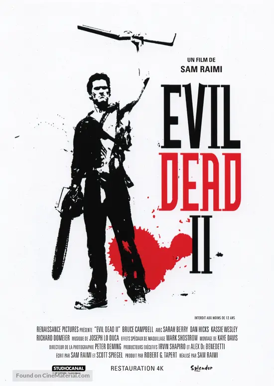 Evil Dead II - French Re-release movie poster
