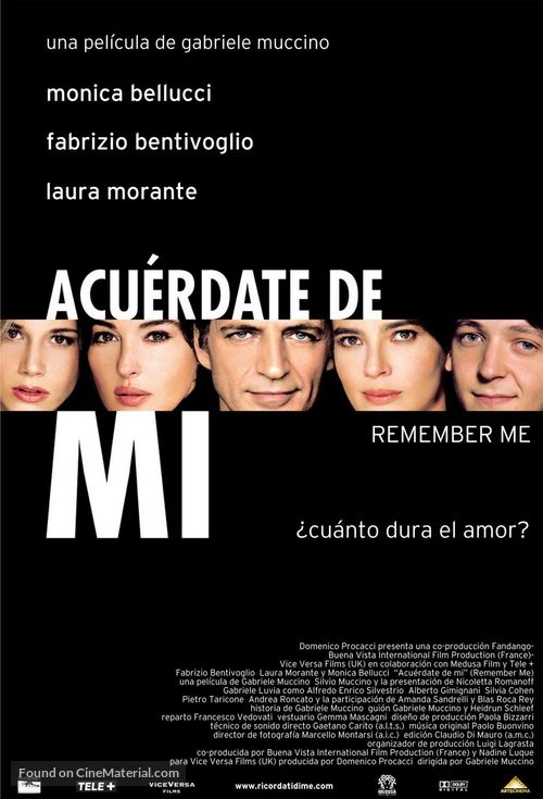 Ricordati di me - Mexican Movie Poster