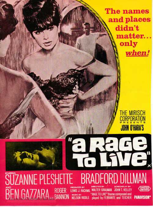 A Rage to Live - British Movie Poster