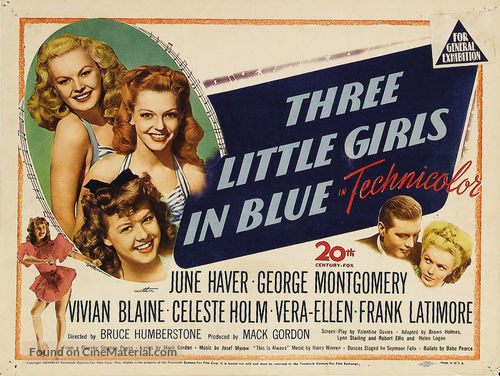 Three Little Girls in Blue - Australian Movie Poster