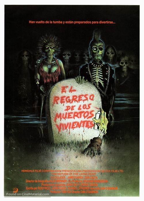The Return of the Living Dead - Spanish Movie Poster