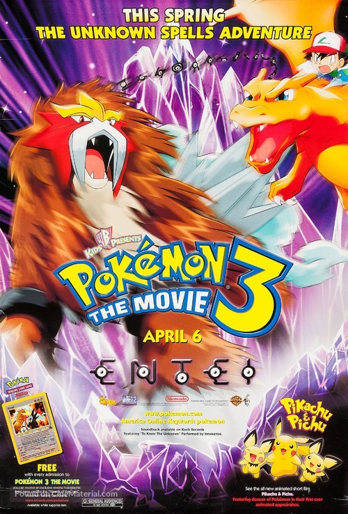 Pok&eacute;mon 3: The Movie - Advance movie poster