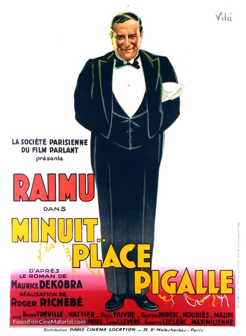 Minuit... place Pigalle - French Movie Poster