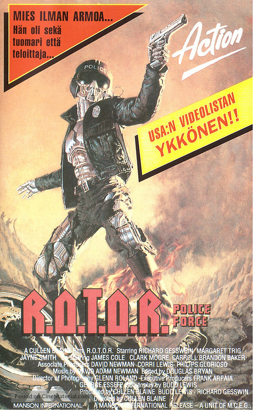 R.O.T.O.R. - Finnish VHS movie cover