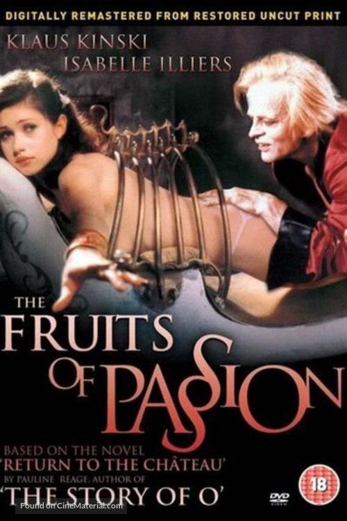 Les fruits de la passion - British DVD movie cover