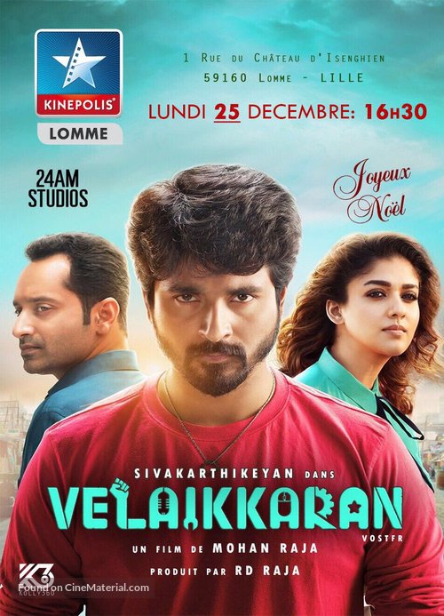 Velaikkaran - French Movie Poster