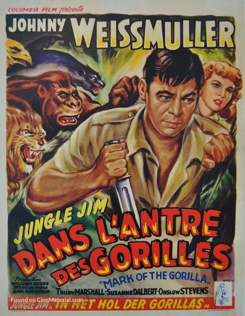 Mark of the Gorilla - Belgian Movie Poster