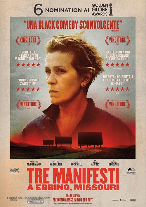 Three Billboards Outside Ebbing, Missouri - Italian Movie Poster