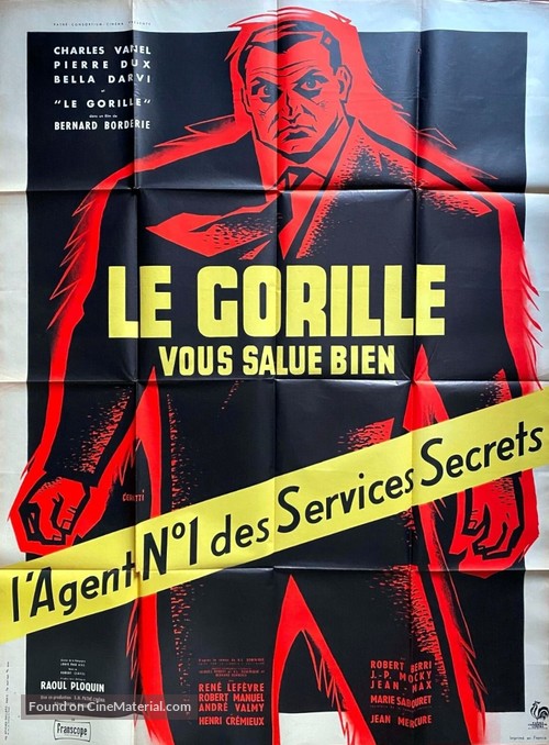 Le gorille vous salue bien - French Movie Poster