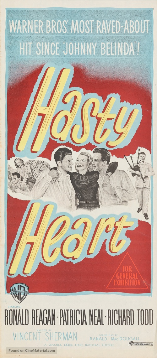 The Hasty Heart - Australian Movie Poster